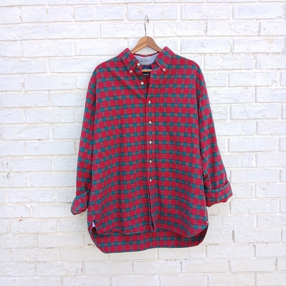 Vintage Ralph Lauren Tarton Plaid Shirt XL